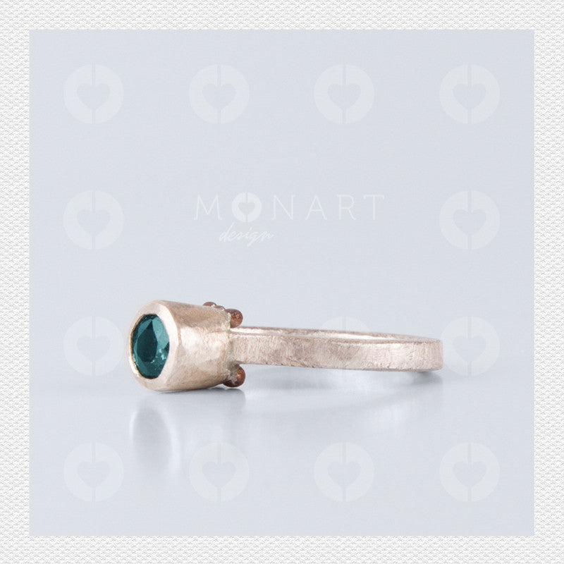 Tourmaline Indigolita Ring