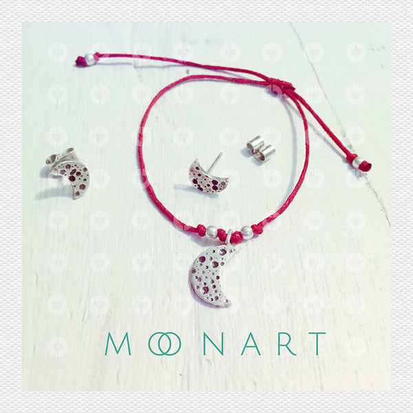 Moons Earrings + Bracelet